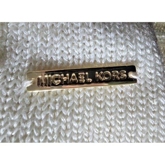 NWOT Michael Michael Kors Open Front Rib Knit Cardigan Sweater Cream Women’s M - Picture 14 of 14